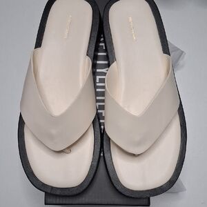 PrettyLittleThing Beige and Charcoal Sandals